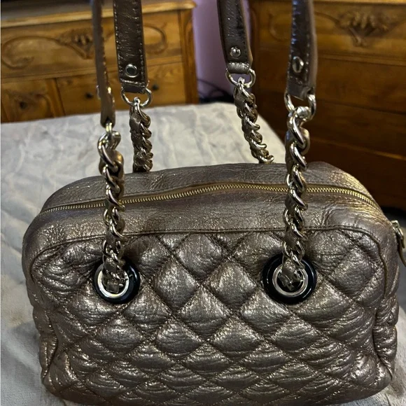 Kate Spade New York Quilted Metallic Leather Satchel - Picture 2 of 16